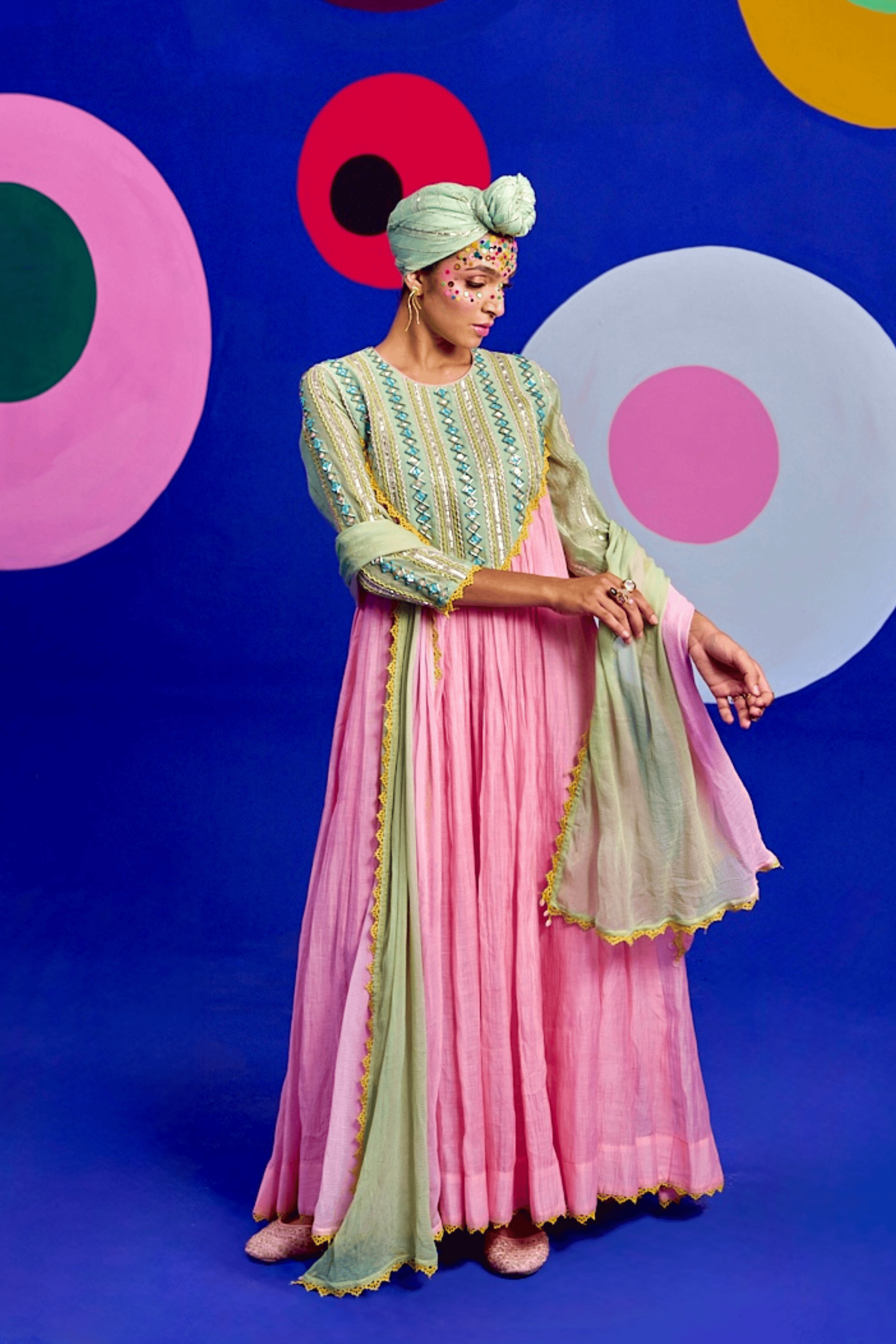 Pistachio Blush - Anarkali
