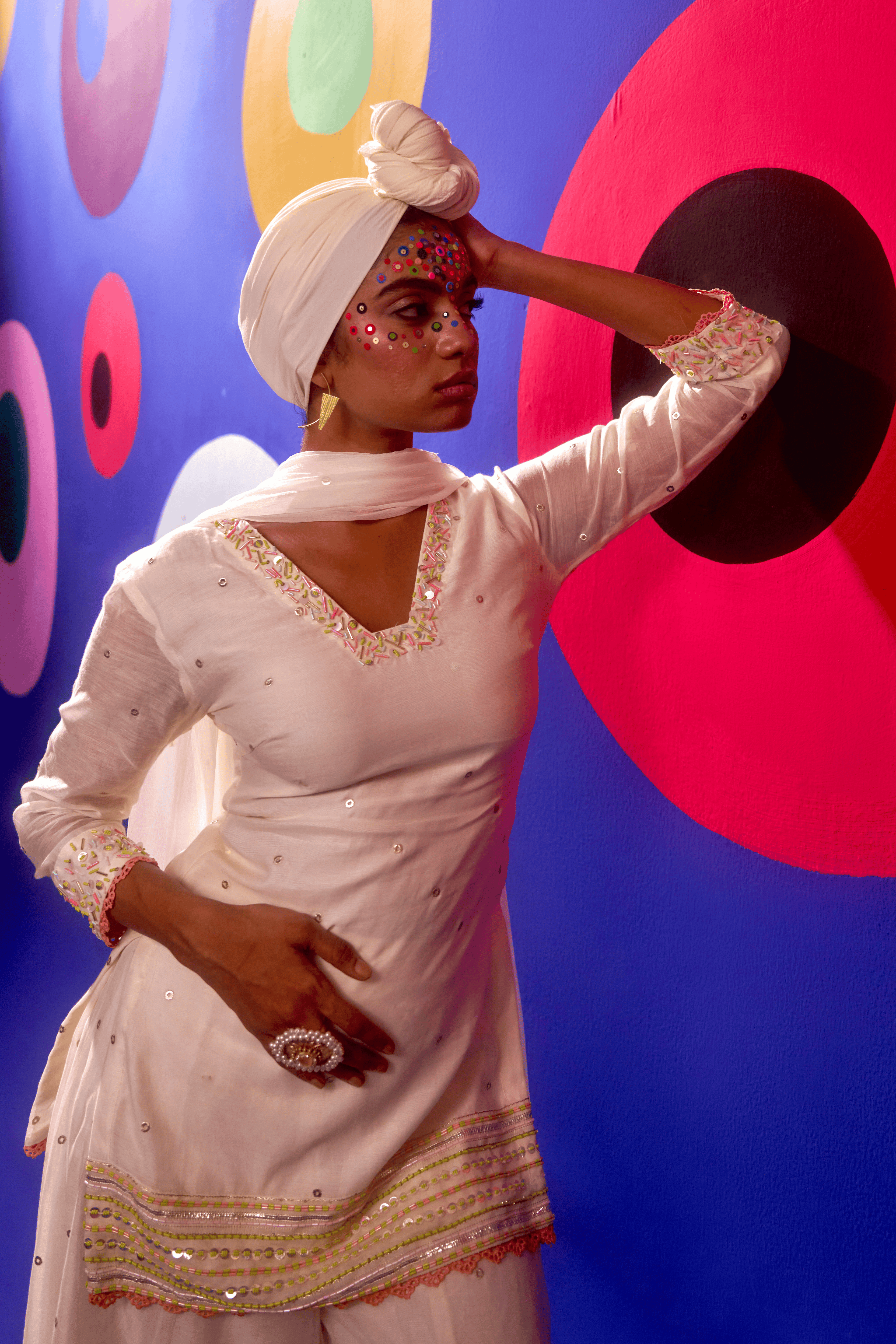 Ivory Echo - Sharara Set